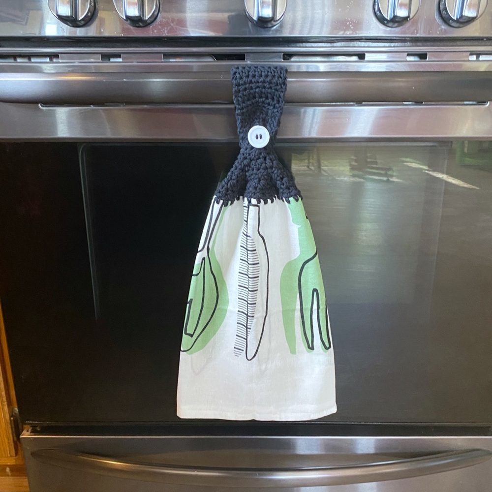 Handmade Crochet Top Hanging Kitchen Towel